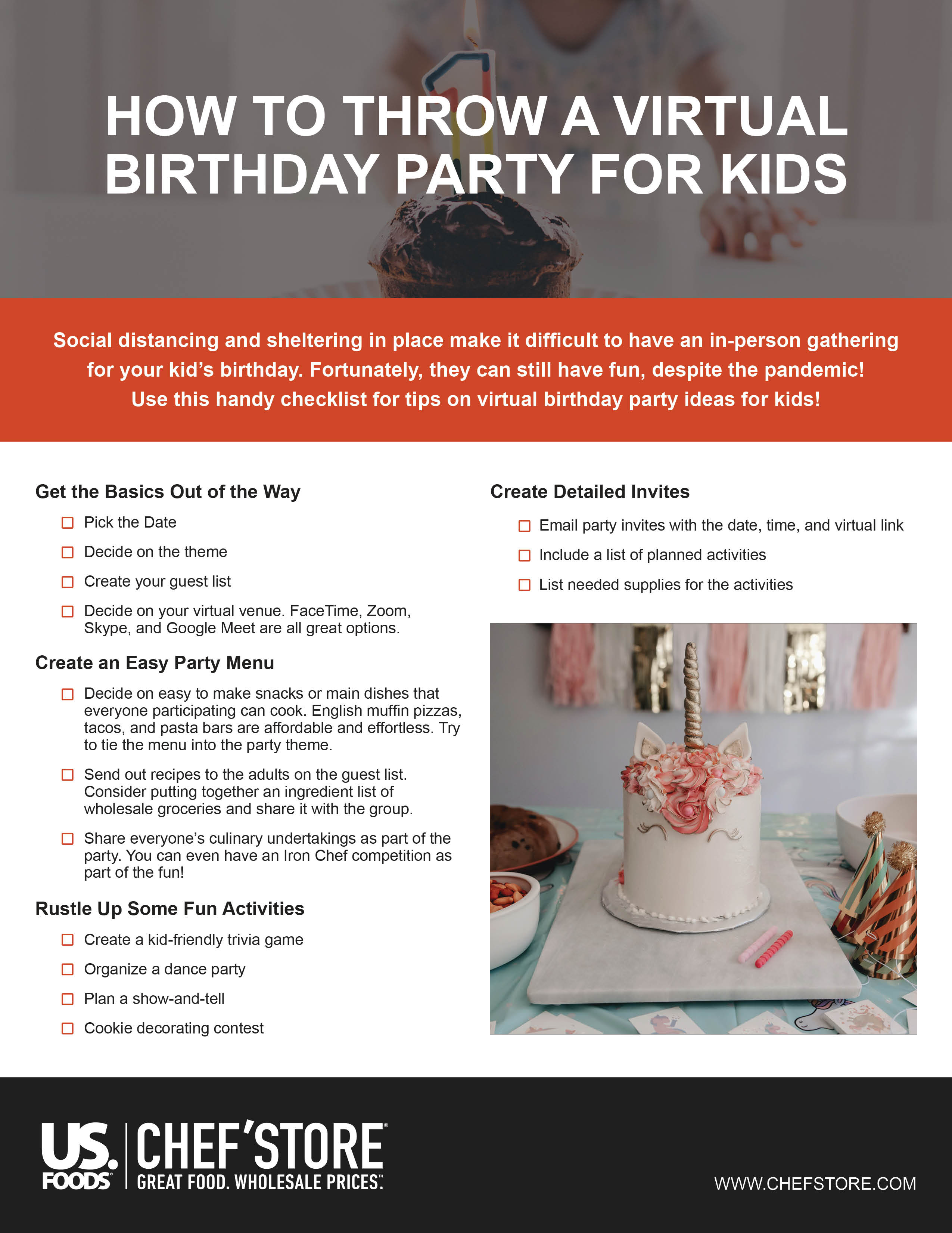Virtual Birthday Party Checklist