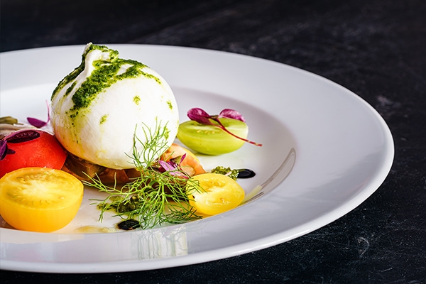 appetizer on plate in restaruant