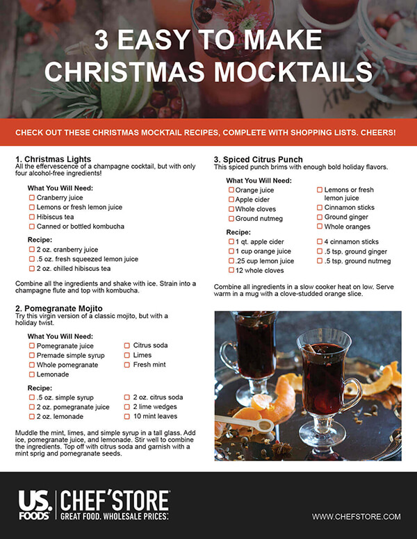 Christmas Mocktail Recipe Checklist