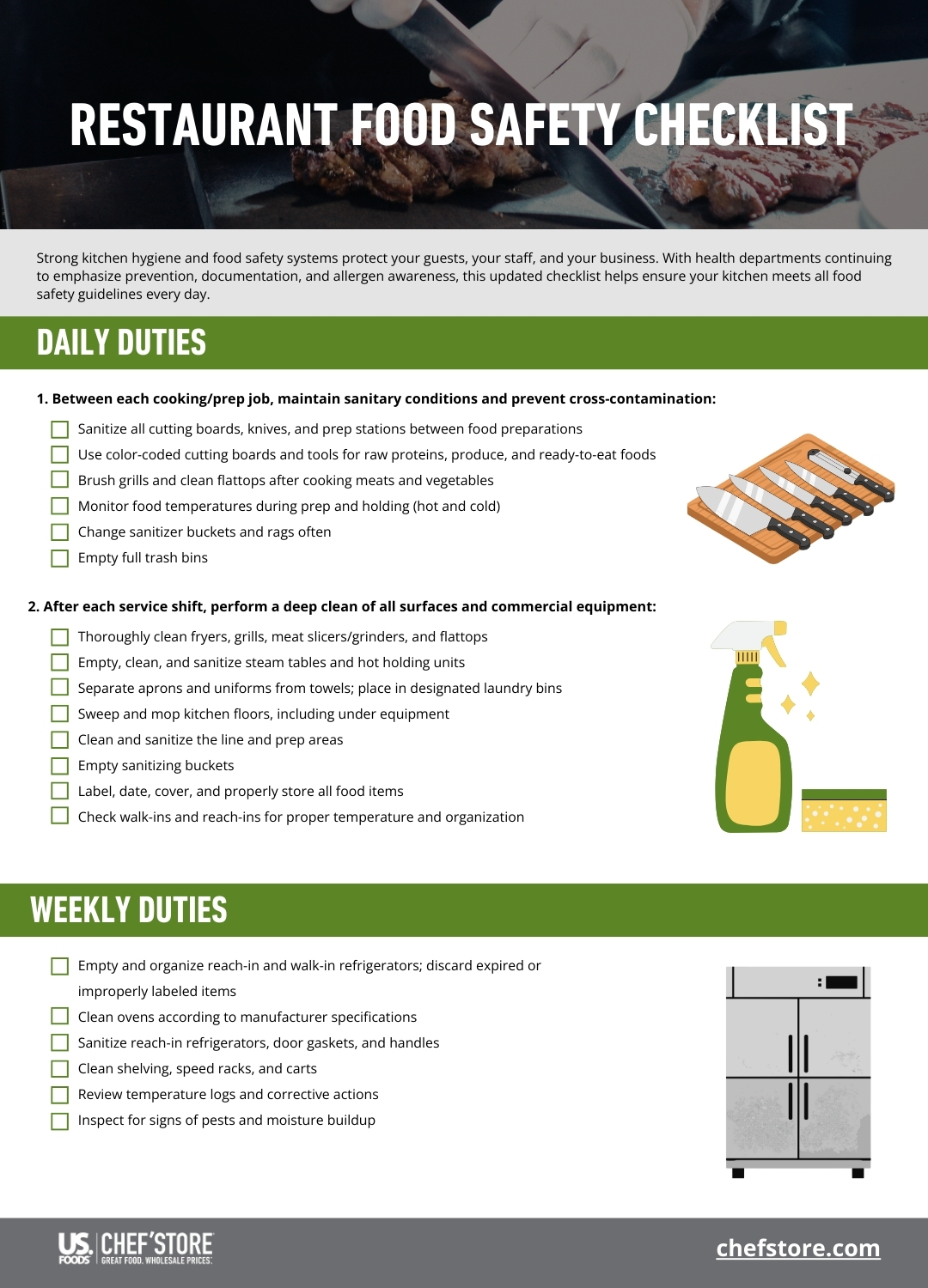 Restaurant Food Safety Checklist