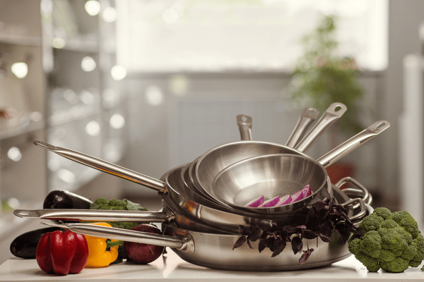 cookware with pots and pans