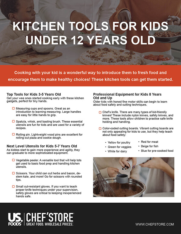 Kitchen Tools For Kids Under 12 Checklist