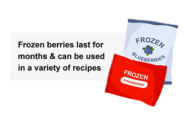 Frozen berries in bulk can be used for a variety of recipes