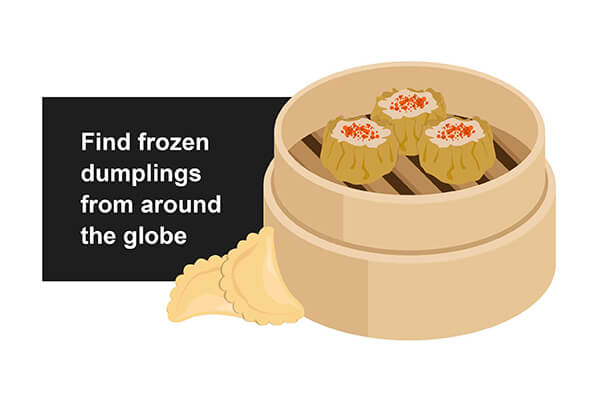 Frozen dumplings are great to use for appetizers in restaurants