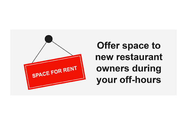 Restaurant owners can rent out their spaces for pop-up restaurants