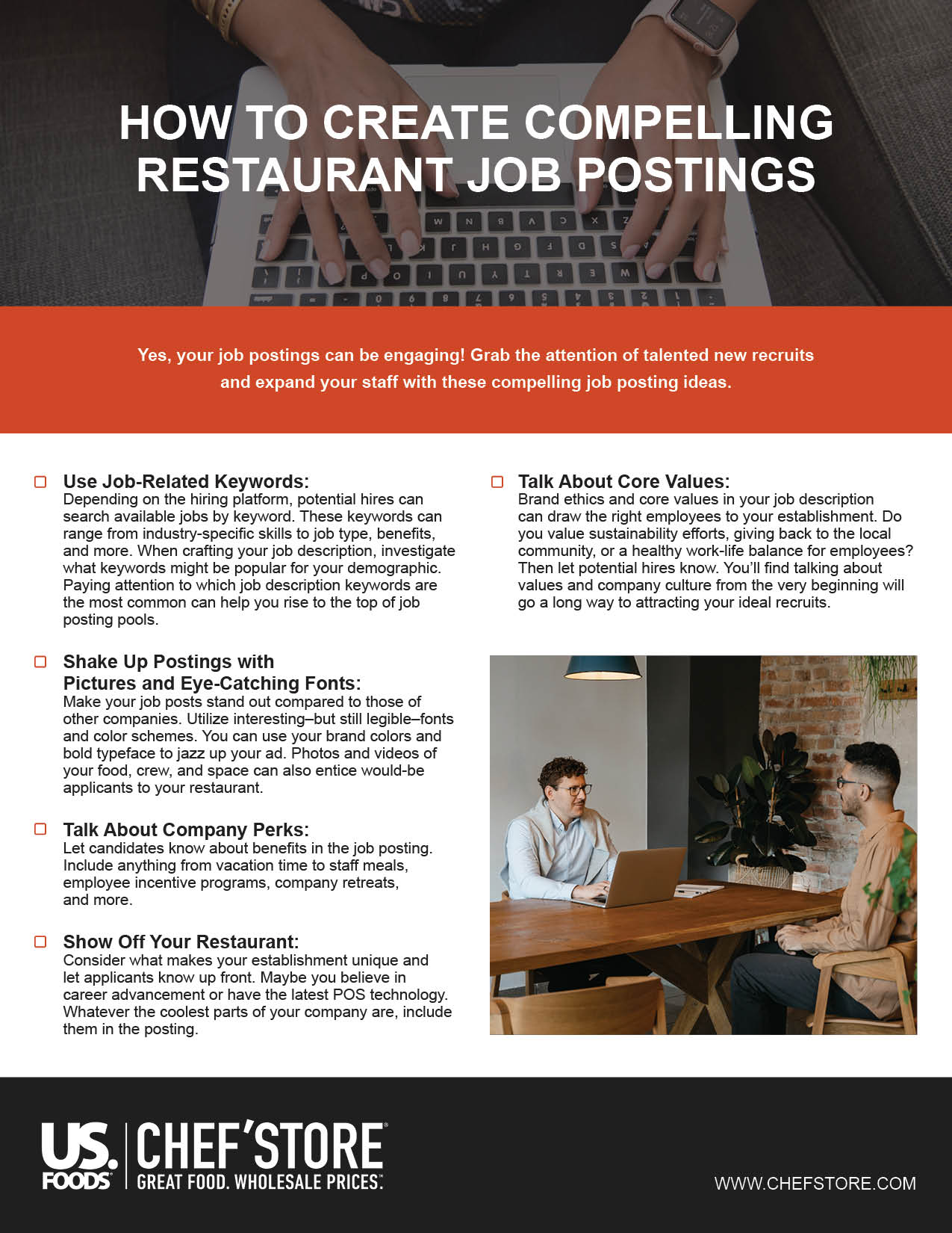 How to create compelling restaurant job postings checklist.