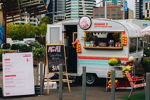 acai branded food truck