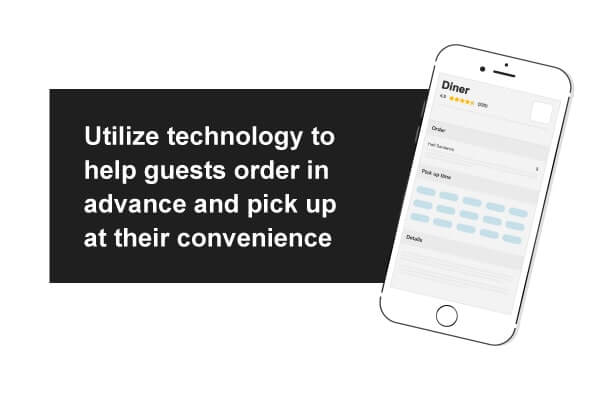 Technology helps guests order in advance and pick up at their convenience.