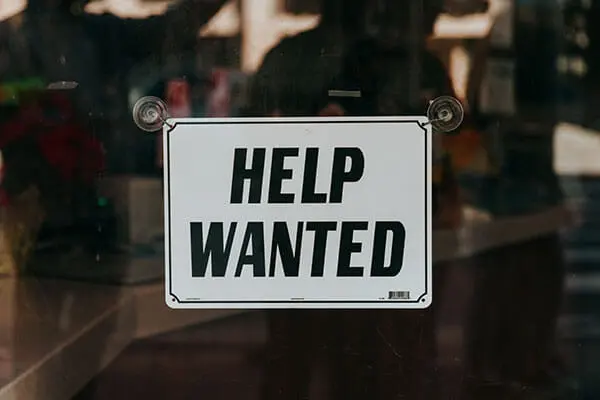 Help Wanted sign