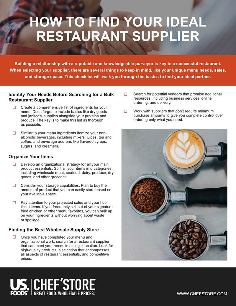 How to find your ideal restaurant supplier.