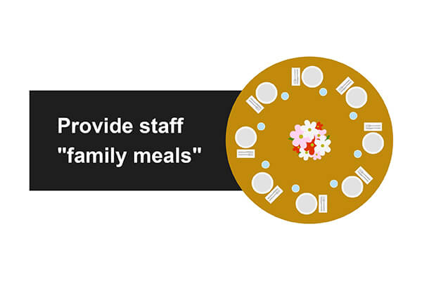 Provide your restaurant staff with family meals