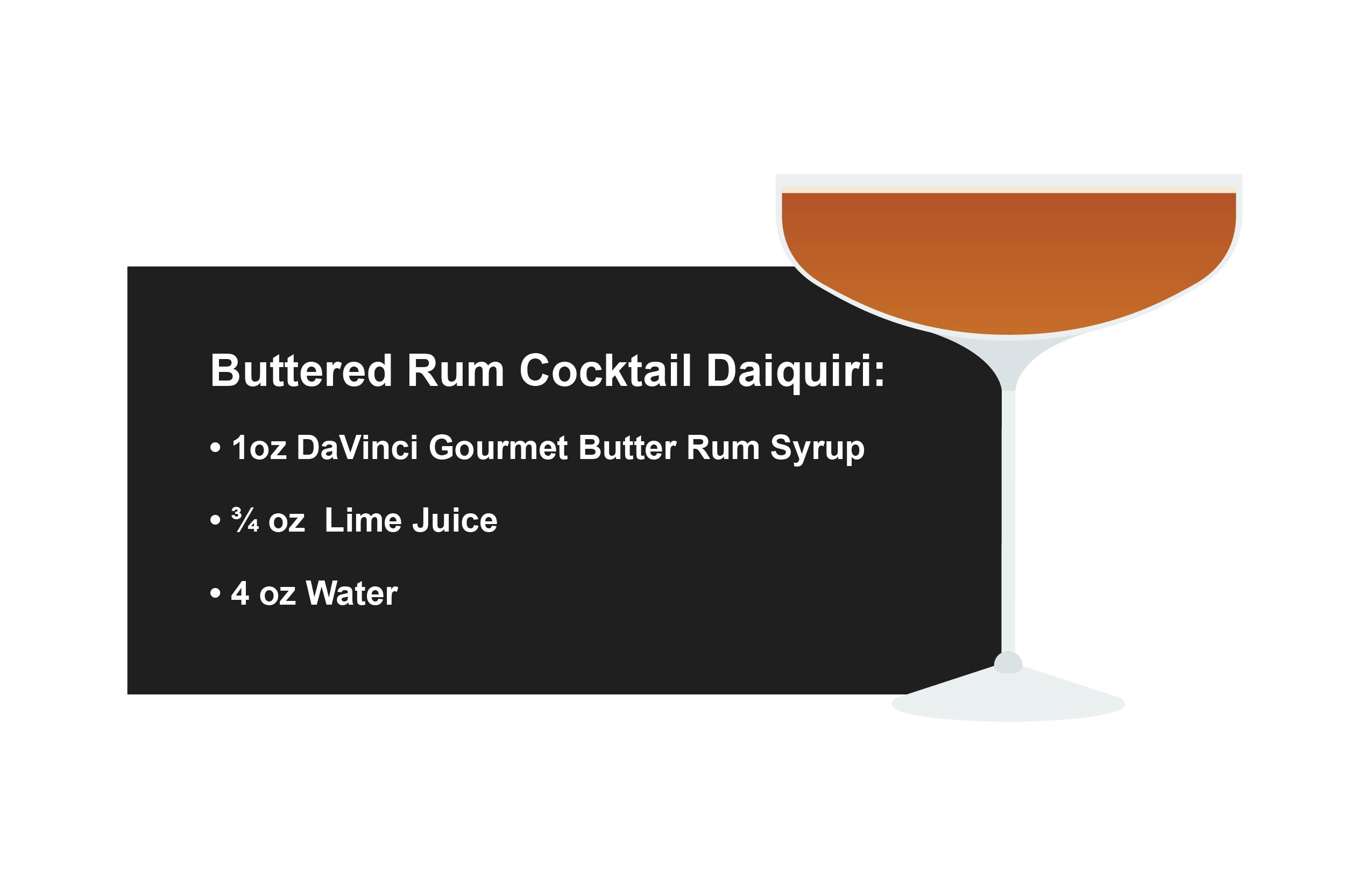 buttered rum ingredient card.