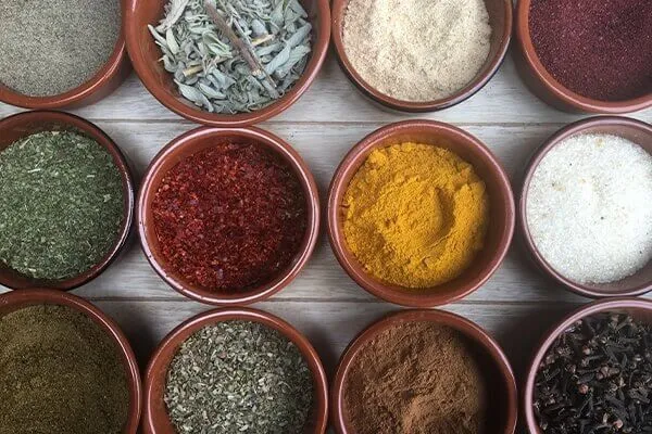 Bowls of spices