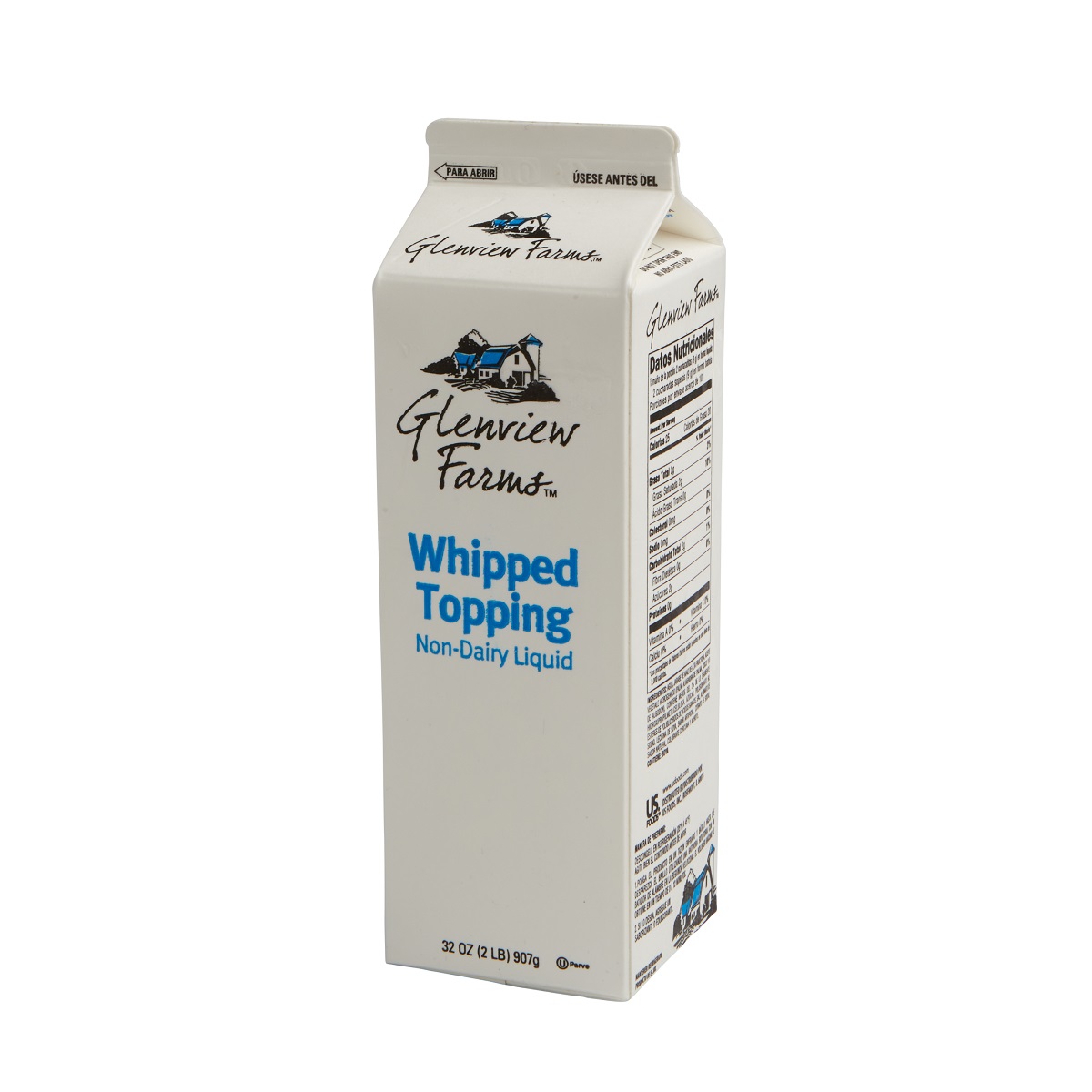 GLENVIEW FARMS LIQUID NON DAIRY WHIPPED TOPPING - US Foods CHEF'STORE