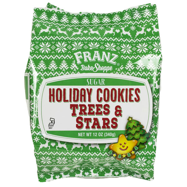 FRANZ TREES AND STARS HOLIDAY COOKIES