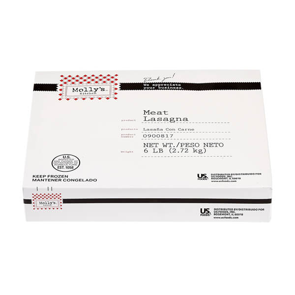 MOLLYS KITCHEN VEGETABLE LASAGNA US Foods CHEF'STORE