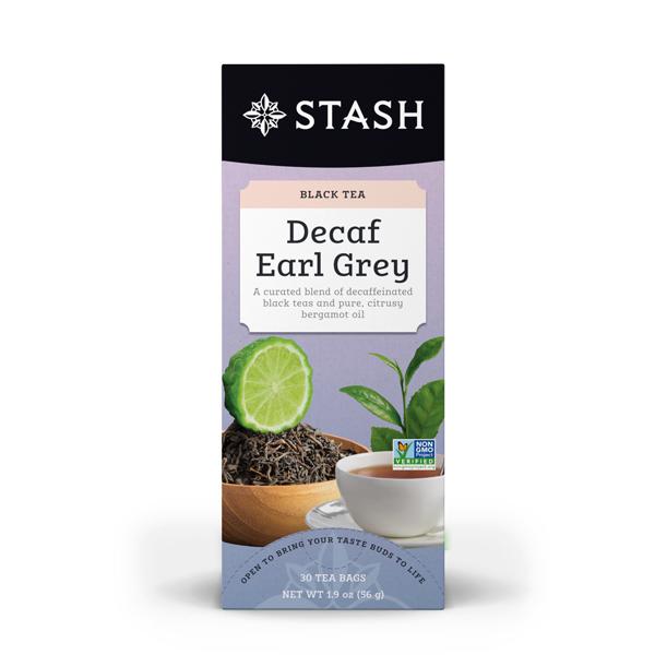 STASH TEA BAGS EARL GREY BLACK DECAF