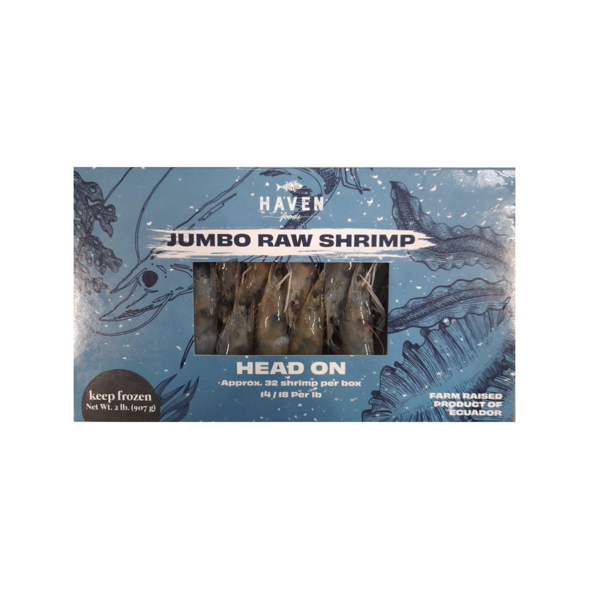 HAVEN FOODS HEAD ON SHRIMP 14-18 CT