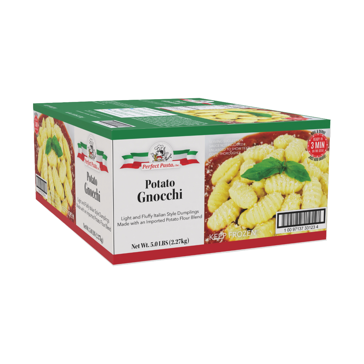 PERFECT PASTA POTATO GNOCCHI RAW FROZEN 5LB