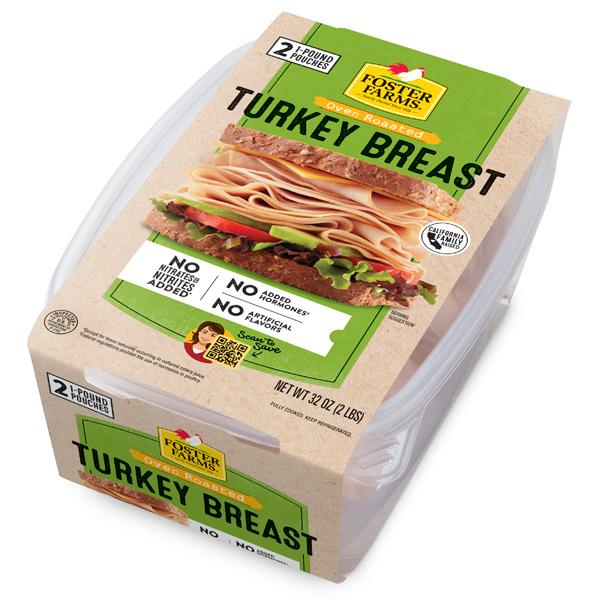FOSTER FARMS SLICED TURKEY BREAST OVEN ROASTED