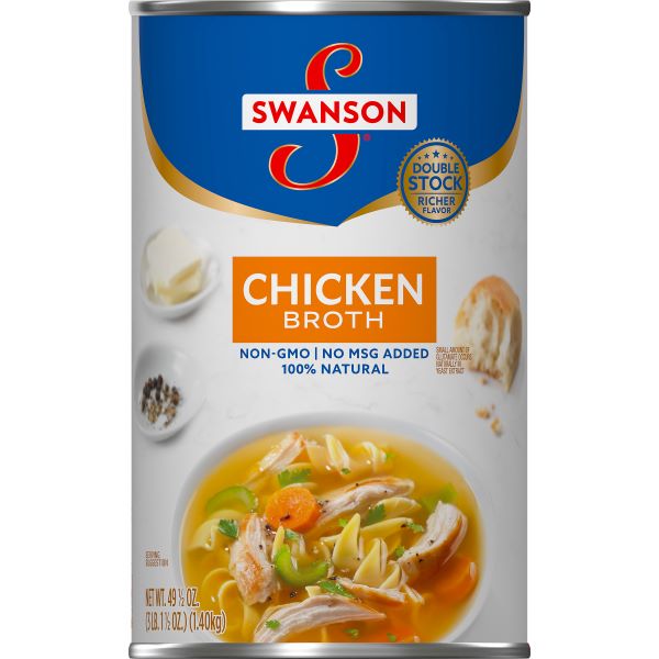 Swanson 100% Natural, Gluten-Free Chicken Broth, 48 Oz Carton