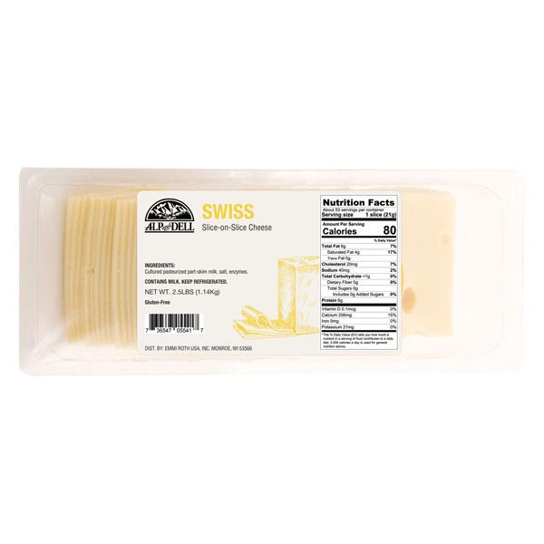 ALP AND DELL SLICED CHEESE SWISS
