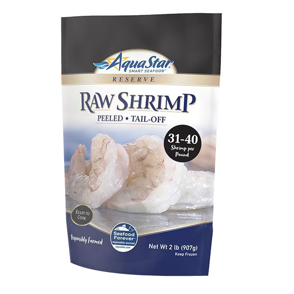 Aquastar Peeled Tail-Off White Shrimp (31-40 Pc/Lb)