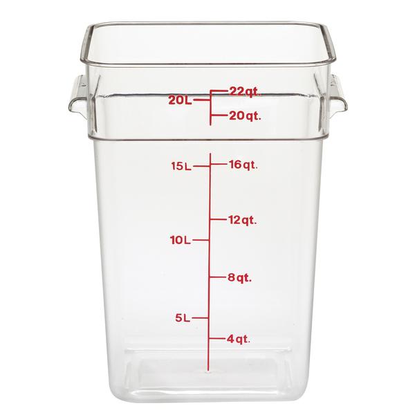 Cambro 6 Quart Round Storage Container with Lid, Clear - 2 pack