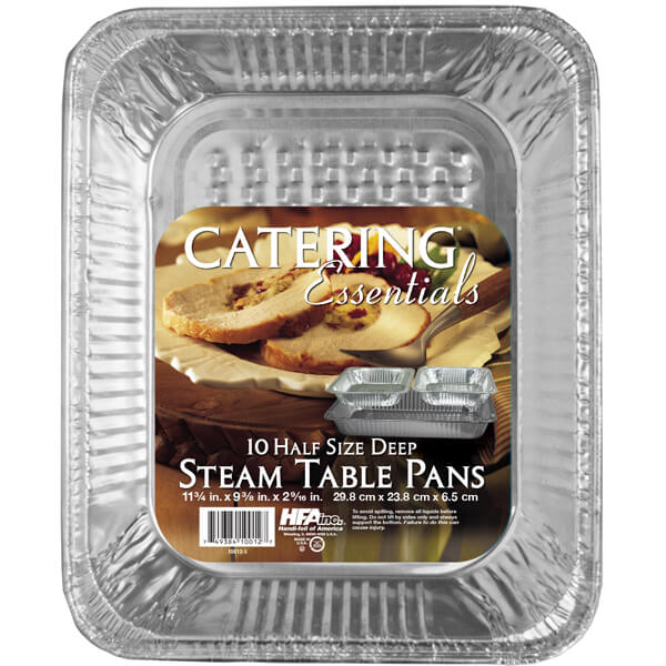 Bakers & Chefs Aluminum Foil Steam Table Pans - Half Size - 30 ct