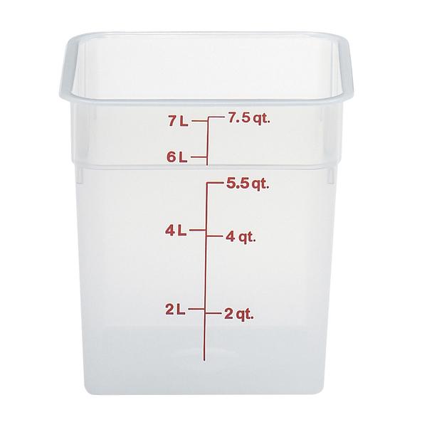 Cambro 2 and 4 Qt. Translucent Round Polypropylene Food Storage Container  Lid