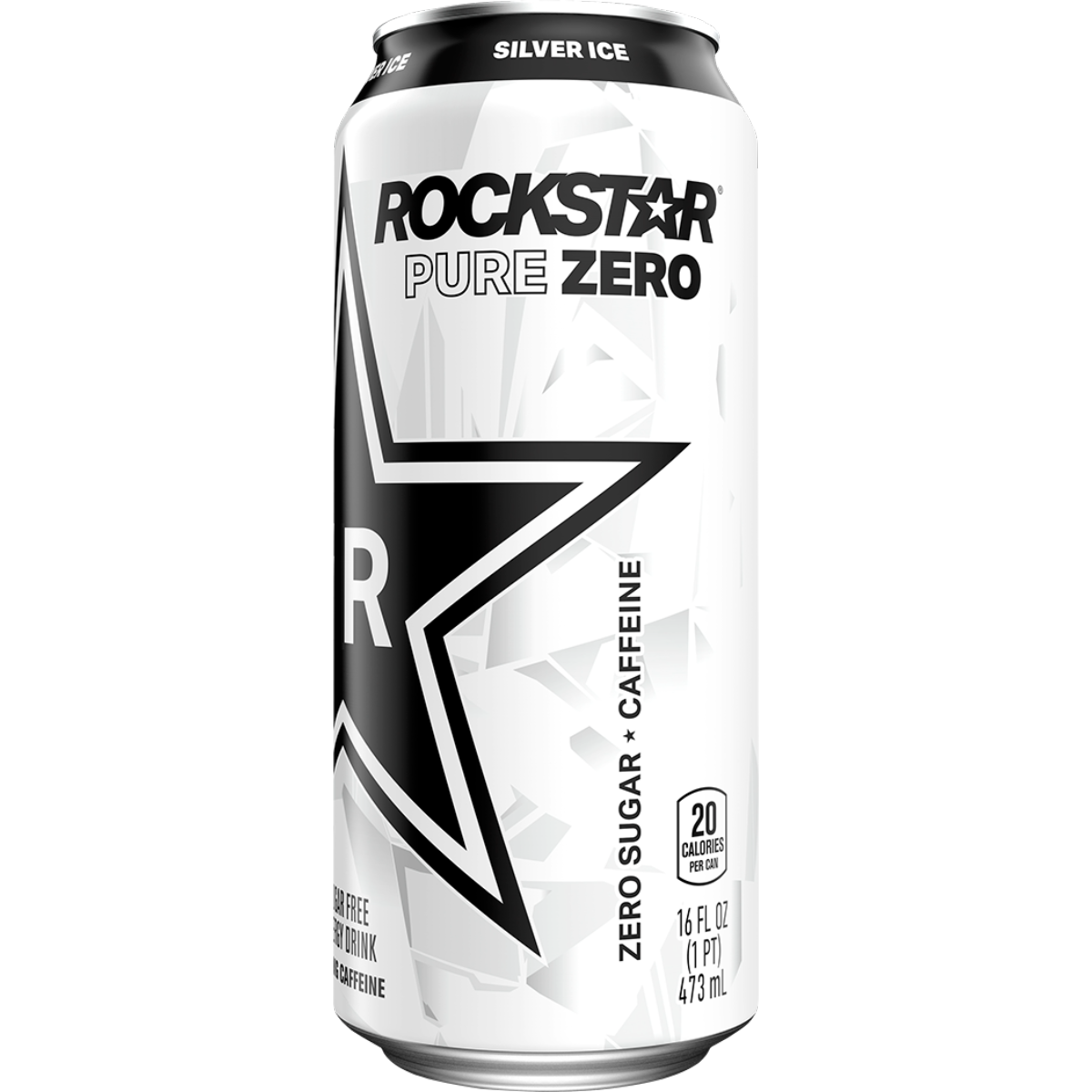 Rockstar Energy Drink, Zero Calorie, Silver Ice 16 fl oz (473 ml