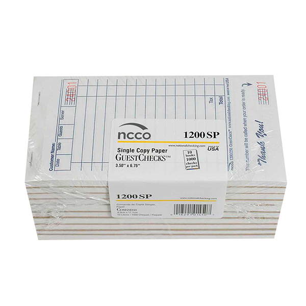 NCCO GUEST CHECK G6000SP CARBON COPY 35X675 INCH US Foods CHEF'STORE