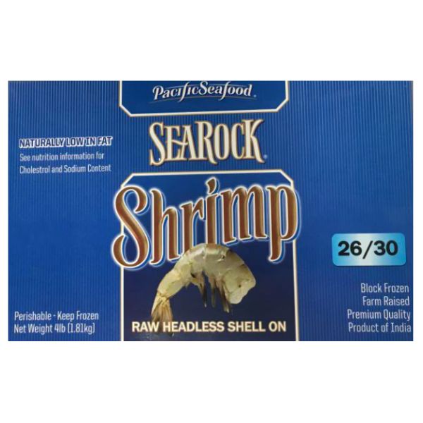 SEAROCK SHRIMP RAW 26-30 WHITE VANNAMEI