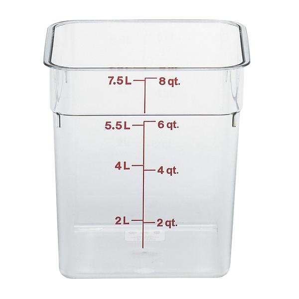 CAMBRO CONTAINER SQUARE CLEAR 8 QUART - US Foods CHEF'STORE