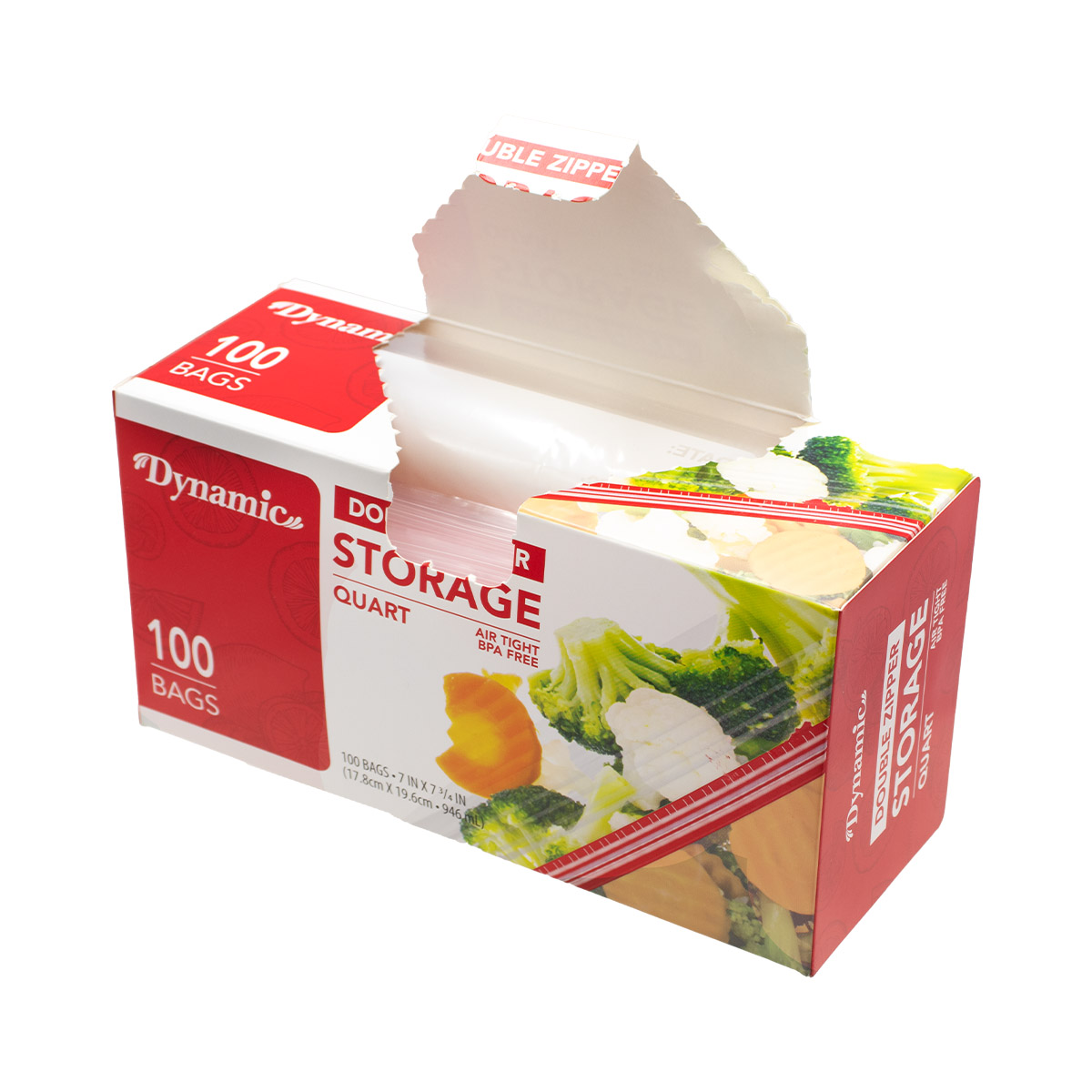 DYNAMIC DYNAMIC RESEALABLE STORAGE BAG QUART