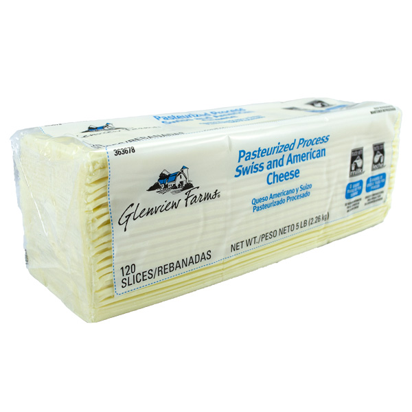 GLENVIEW FARMS PROCESSED CHEESE SWISS AMER 120 SLC