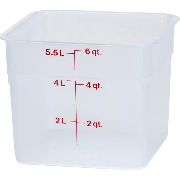 Cambro CamSquare 2 Quart Food Storage Container with Lid, 3-count