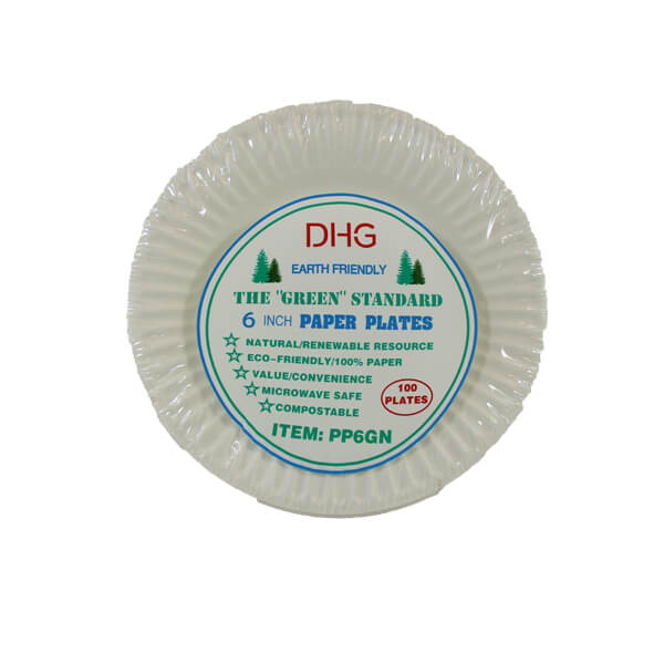 9 Inch Green Label Paper Plates