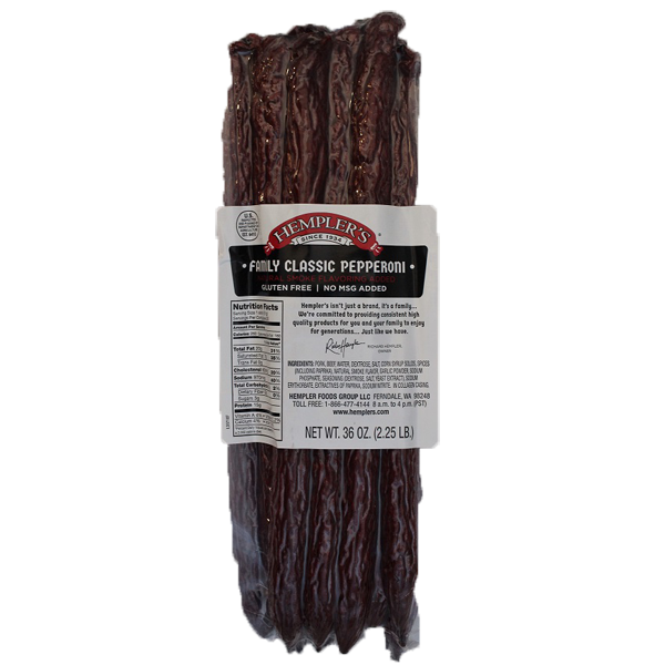 HEMPLER PEPPERONI STICKS BULK 2.25 LBS