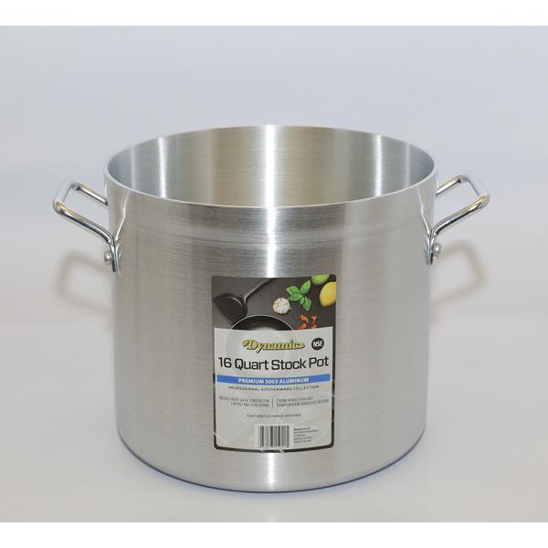 16 Qt Covered Stainless Steel Stock Pot