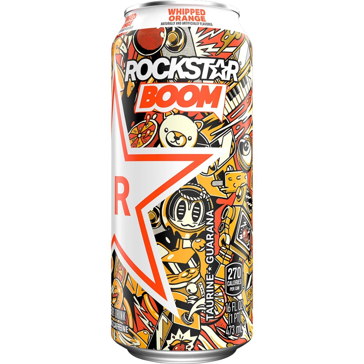 ROCKSTAR ENERGY DRINK BOOM ORANGE 16OZ - US Foods CHEF'STORE