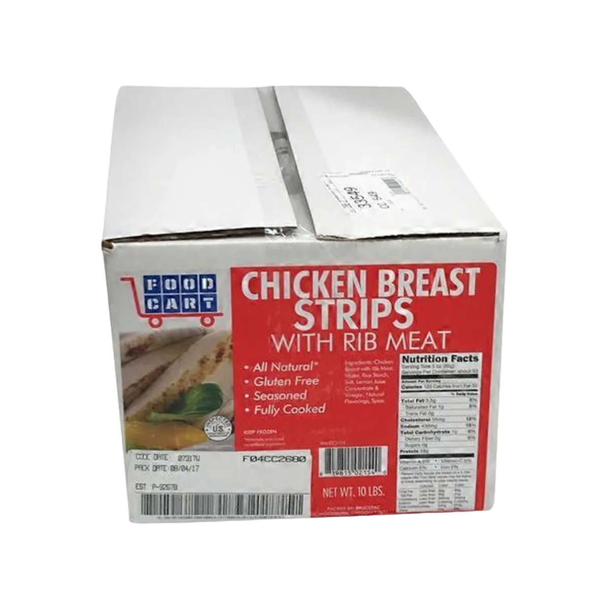 FOOD CART CHICKEN BREAST WITH RIB MEAT STRIPS