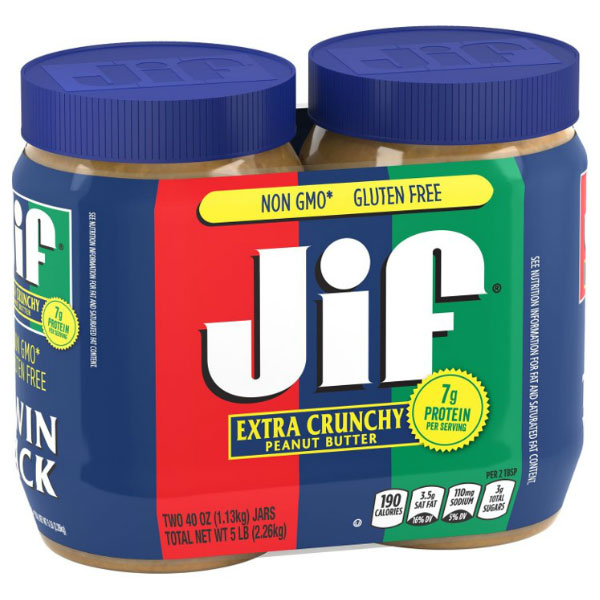 Jif Natural Crunchy Peanut Butter Spread, 40 oz - Pay Less Super Markets