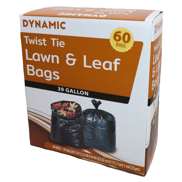 DYNAMIC GREEN TWIST TIE TRASH BAGS 45 GAL - US Foods CHEF'STORE