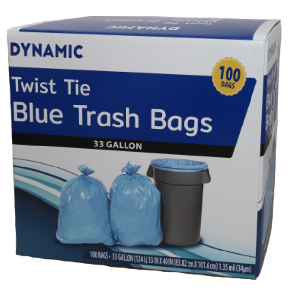 DYNAMIC WHITE DRAWSTRING TRASH BAGS 13 GAL - US Foods CHEF'STORE