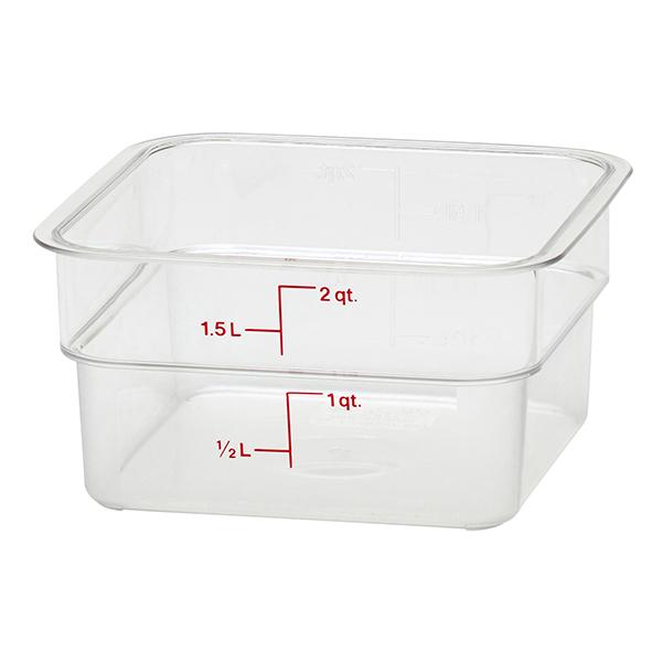 Choice 18 Qt. Clear Square Polycarbonate Food Storage Container