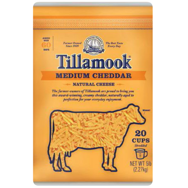 TILLAMOOK SHREDDED CHEESE MEDIUM CHEDDAR