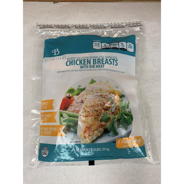 BELLA FARMS BONELESS SKINLESS CHICKEN BREAST IQF