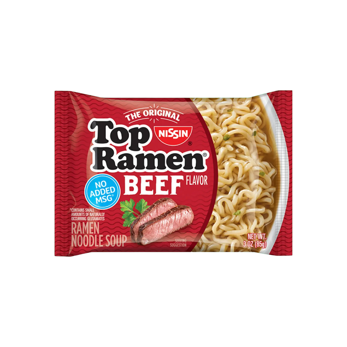 NISSIN FOODS TOP RAMEN NOODLES BEEF